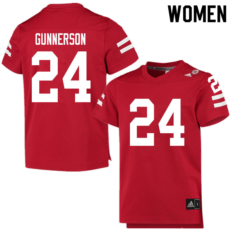 Women #24 Blaise Gunnerson Nebraska Cornhuskers College Football Jerseys Sale-Scarlet